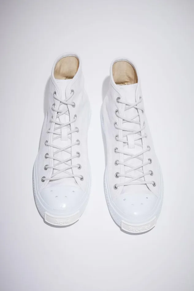 Men High Top Sneakers Optic White Acne Studios Shoes