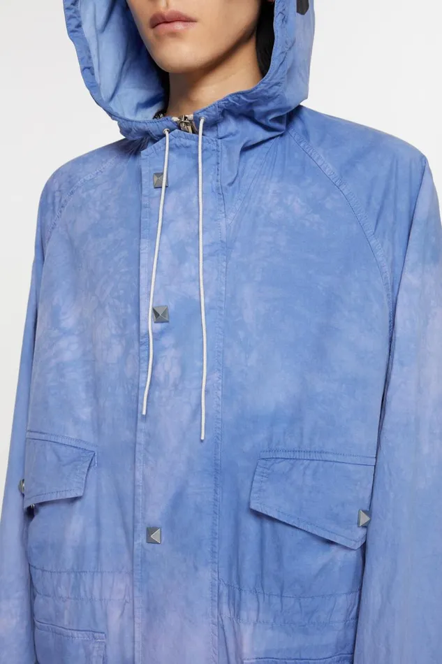 Men Hooded Jacket Sweet Blue Acne Studios Outerwear
