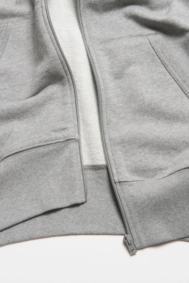 Men Hooded Zip Sweater Light Grey Melange Acne Studios Sweatshirts