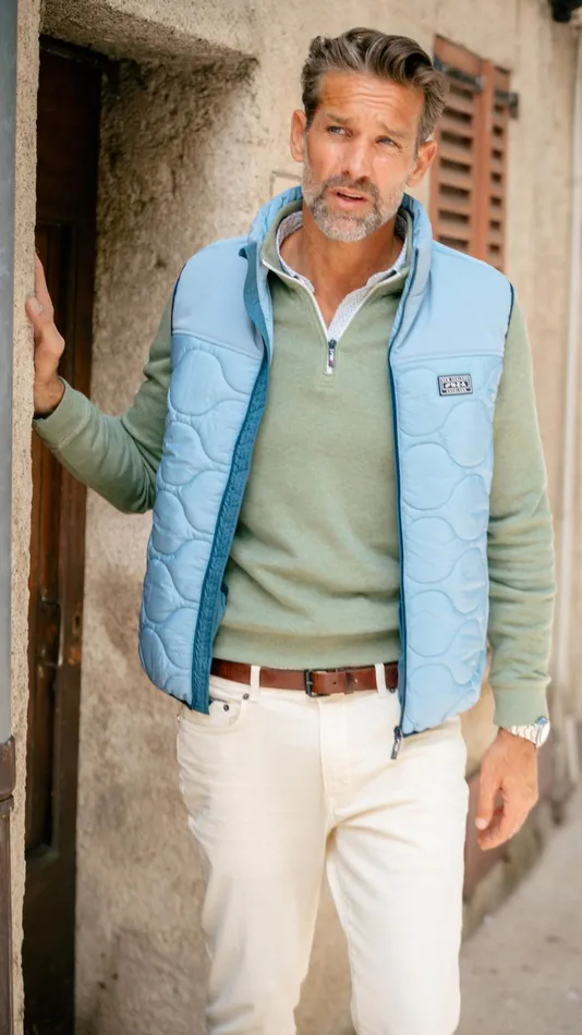 Men Jackets NZA New Zealand Auckland Blue Padded Vest 8211 Phantom Blue Men Jackets NZA New Zealand Auckland Blue Padded Vest 8211 Phantom Blue