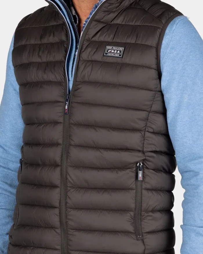 Men Jackets NZA New Zealand Auckland Brown Padded Vest 8211 Mud Men Jackets NZA New Zealand Auckland Brown Padded Vest 8211 Mud