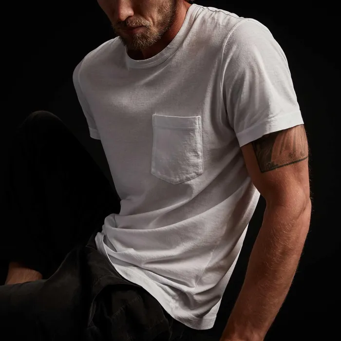 MEN James Perse CLASSICS Lightweight Jersey Pocket Tee White
