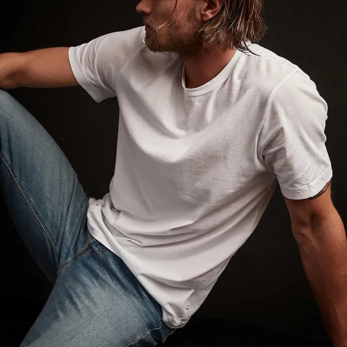 MEN James Perse CLASSICS Short Sleeve Crew Neck White