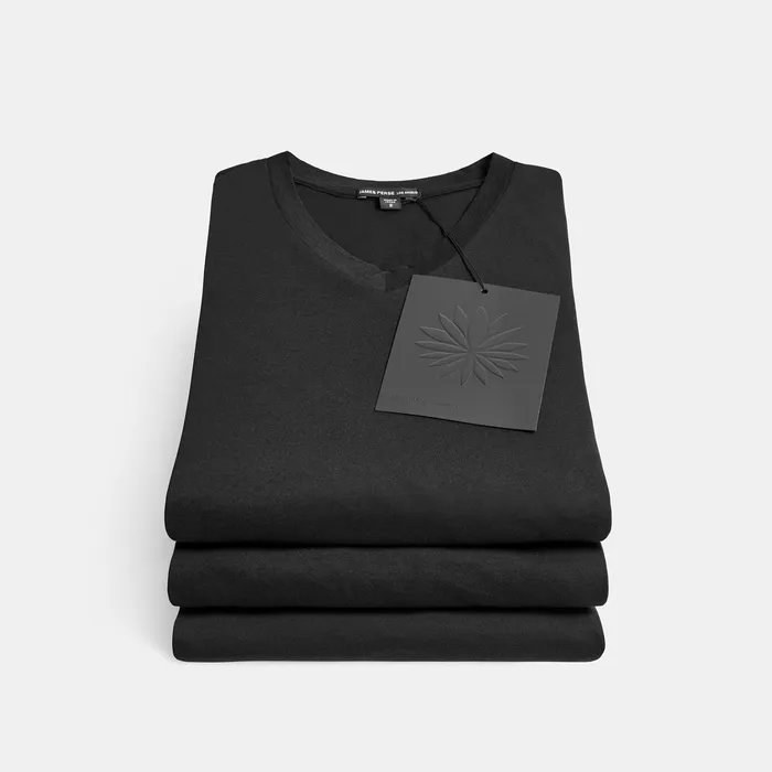 MEN James Perse GIFT SETS 3 Pack Luxe Lotus Jersey V Neck Tee Black