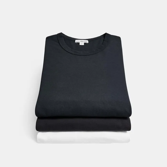 MEN James Perse GIFT SETS 3 Pack Short Sleeve Crew Neck Blackwhitedeep