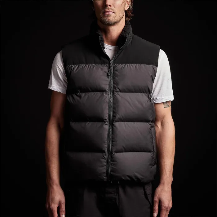 MEN James Perse JACKETSOUTERWEAR Arctic Surf Puffer Vest Black
