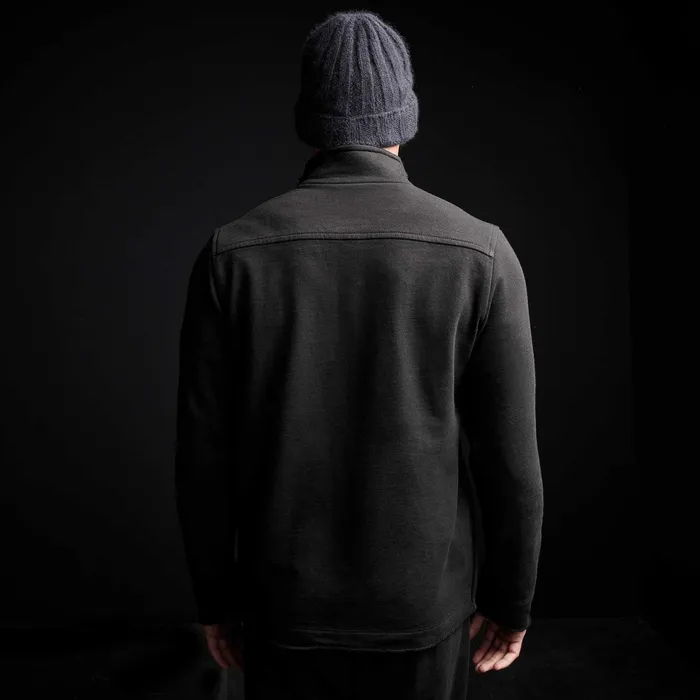 MEN James Perse JACKETSOUTERWEAR Fleece Funnel Neck Peacoat Black