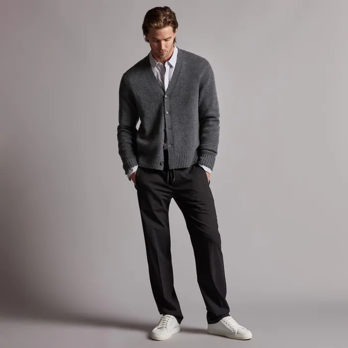 MEN James Perse SWEATERS Recycled Cashmere Cardigan Flannel