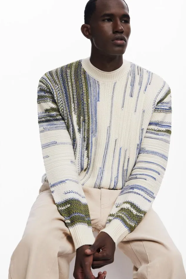 Men Jumpers And Sweatshirts Desigual Arty Print Sweater