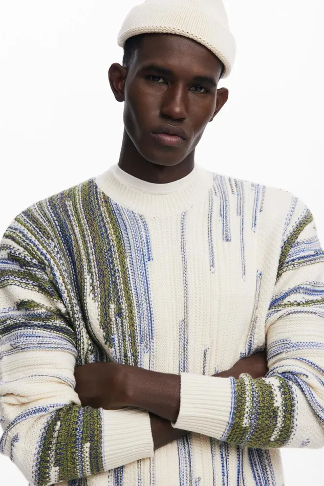 Men Jumpers And Sweatshirts Desigual Arty Print Sweater