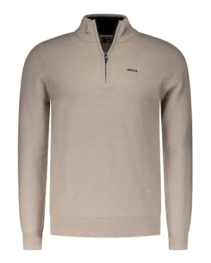 Men Knitwear NZA New Zealand Auckland SandColored Pullover With Elastane 8211 Shimmering Sand Men Knitwear NZA New Zealand Auckland SandColored Pullover With Elastane 8211 Shimmering Sand
