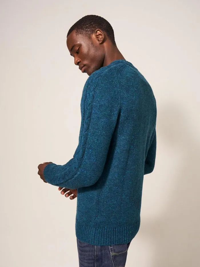 Men KNITWEAR White Stuff Arundel Crew Dk Teal Men KNITWEAR White Stuff Arundel Crew Dk Teal