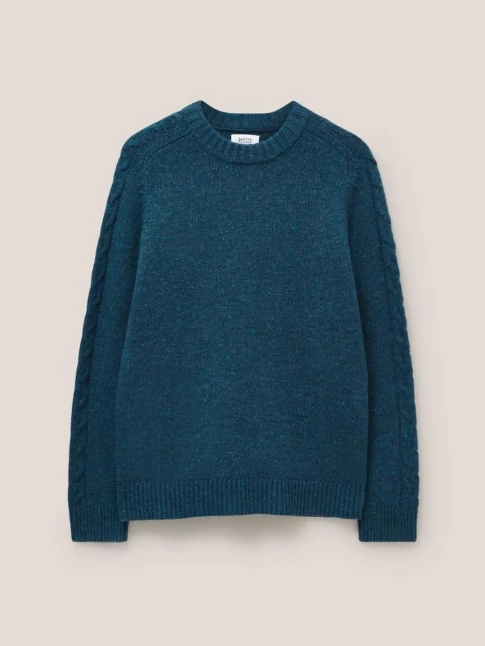 Men KNITWEAR White Stuff Arundel Crew Dk Teal Men KNITWEAR White Stuff Arundel Crew Dk Teal