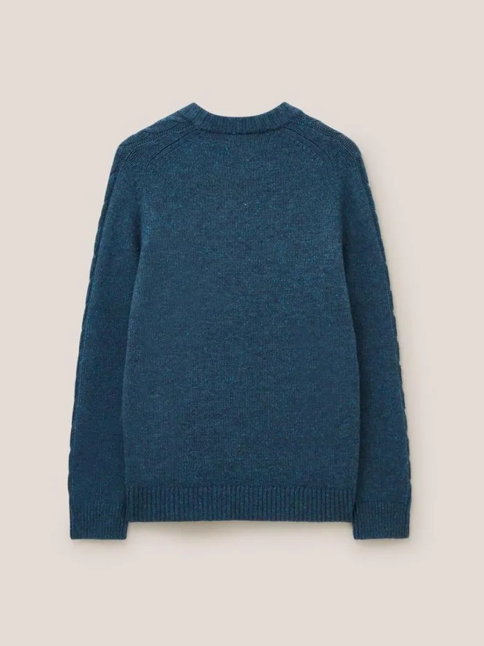 Men KNITWEAR White Stuff Arundel Crew Dk Teal Men KNITWEAR White Stuff Arundel Crew Dk Teal