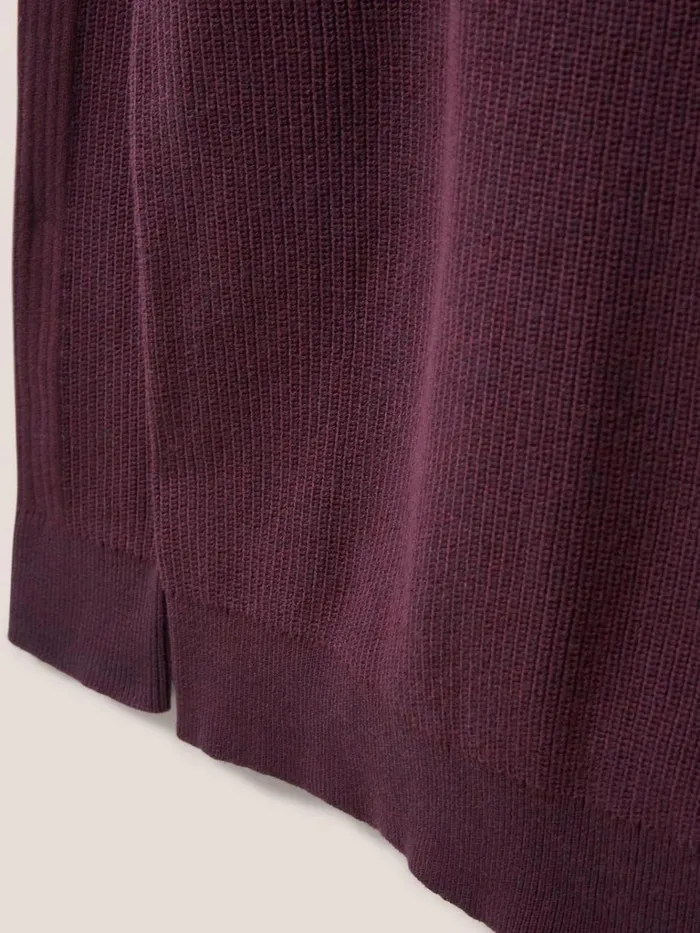 Men KNITWEAR White Stuff Pentire Crew Dk Plum Men KNITWEAR White Stuff Pentire Crew Dk Plum