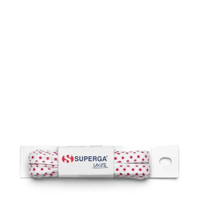 Men LACES Unisex FANTASY LACES Laces POIS WHITERED Superga Shoe Laces
