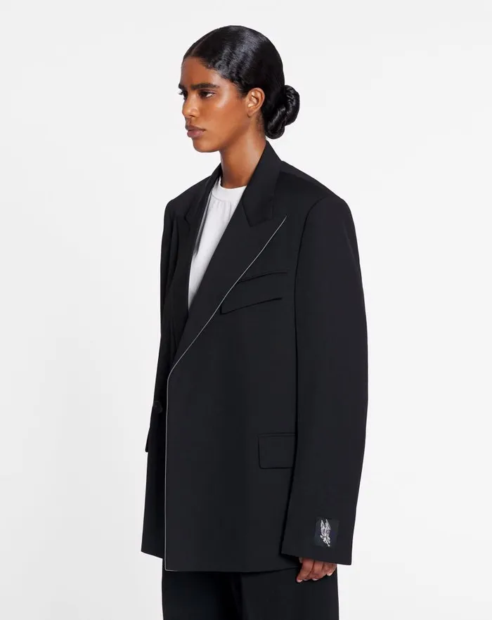 Men Lanvin Coats and Jackets Lanvin X Future Unisex Doublebreasted Jacket Black Men Lanvin Coats and Jackets Lanvin X Future Unisex Doublebreasted Jacket Black