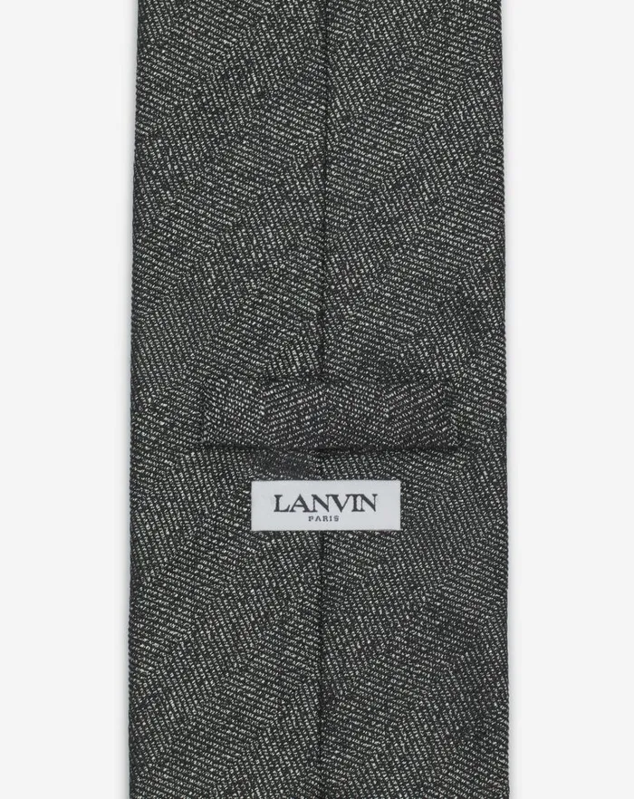 Men Lanvin Scarves Lanvin Tie In Satin Black