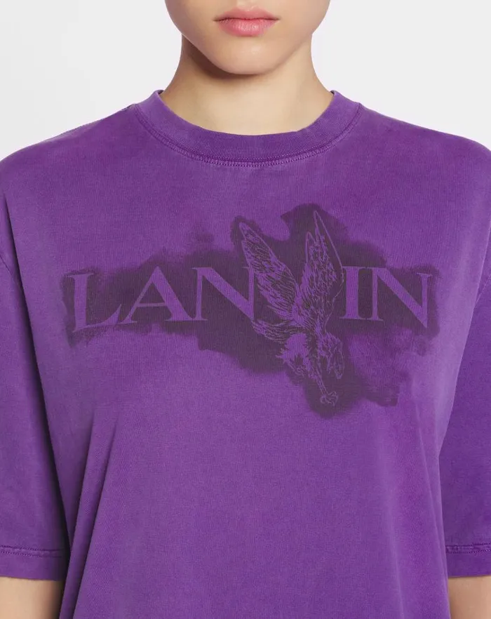 Men Lanvin Tshirts and Polos Lanvin X Future Classic Eagle Print Tshirt Purple Reign Men Lanvin Tshirts and Polos Lanvin X Future Classic Eagle Print Tshirt Purple Reign