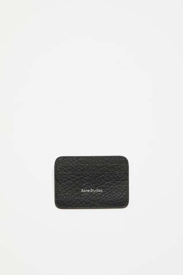 Men Leather Card Holder Black Acne Studios Small Leather Goods