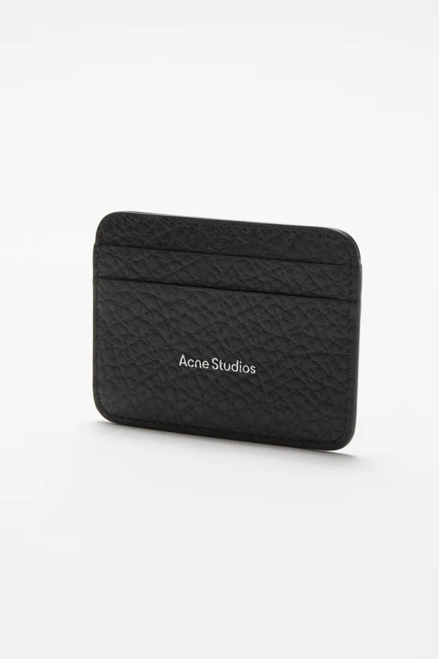 Men Leather Card Holder Black Acne Studios Small Leather Goods