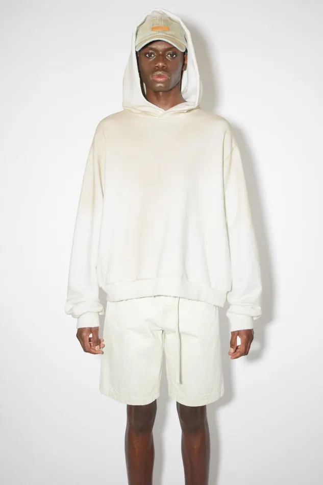 Men Logo Hooded Sweater Dusty White Acne Studios Sweatshirts