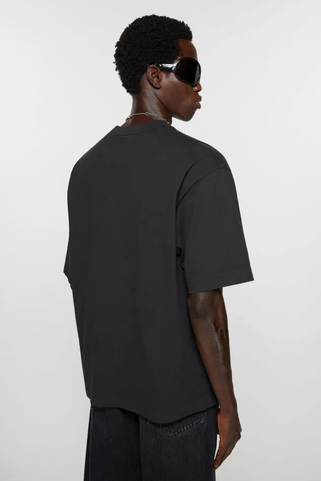 Men Logo Tshirt Black Acne Studios Tshirts