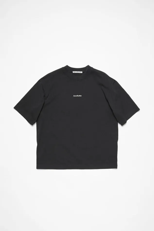 Men Logo Tshirt Black Acne Studios Tshirts