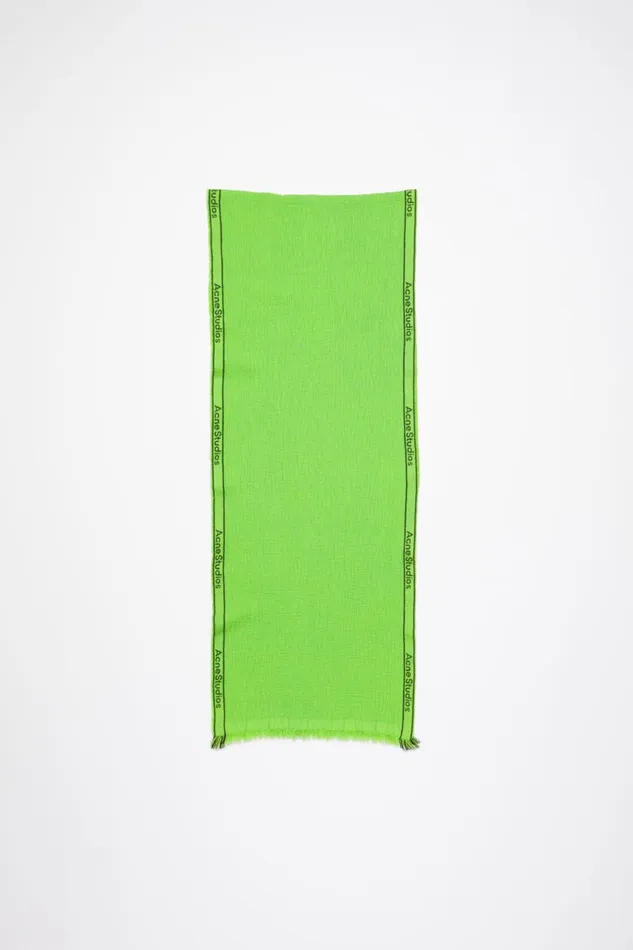 Men Logo Tape Scarf Green Acne Studios Scarves