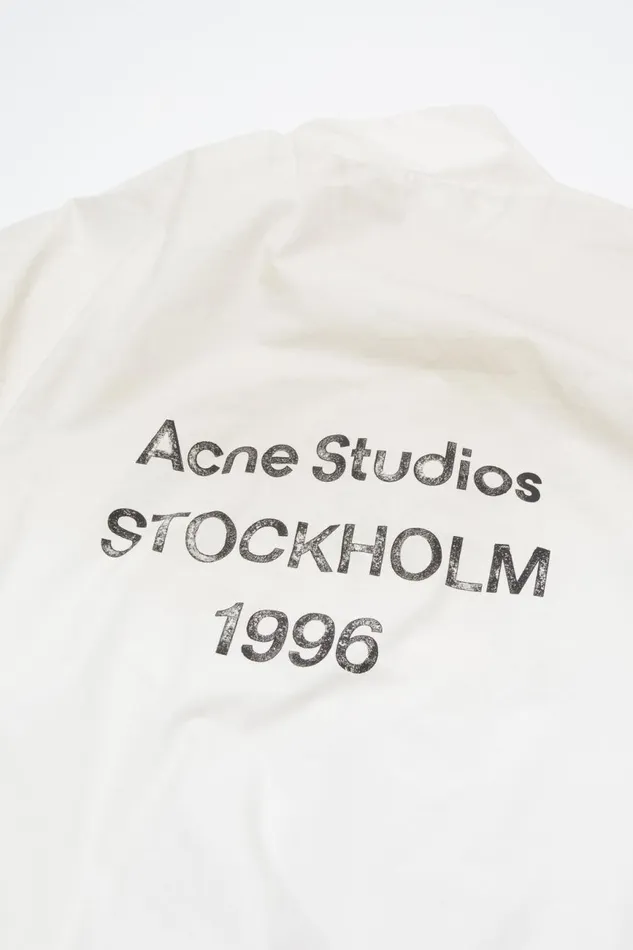 Men Logo Zipper Jacket Dusty White Acne Studios Outerwear