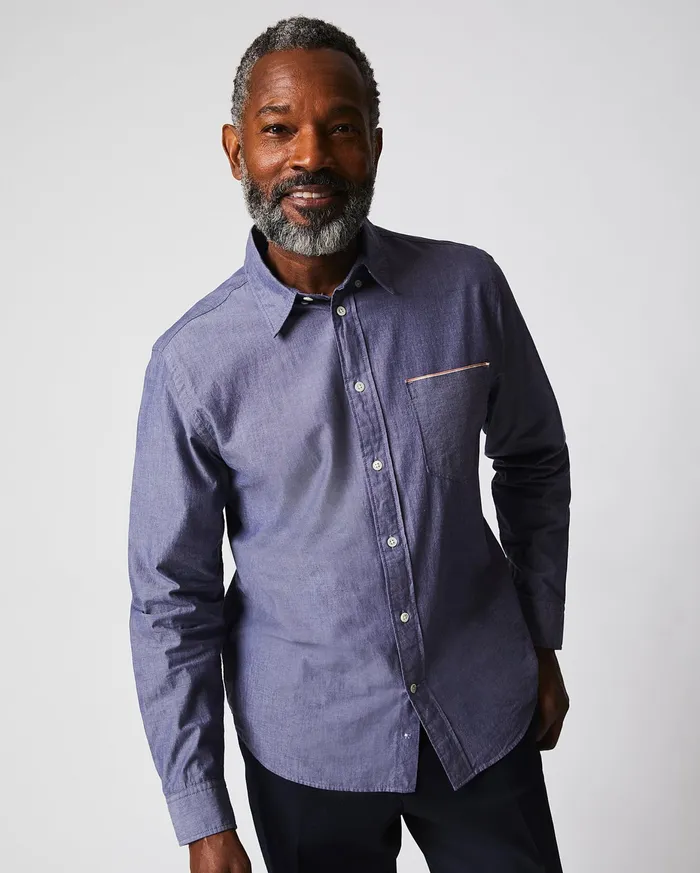 Men Msl 1Pocket Shirt Blue Billy Reid Shirting