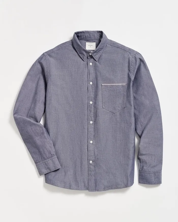 Men Msl 1Pocket Shirt Blue Billy Reid Shirting