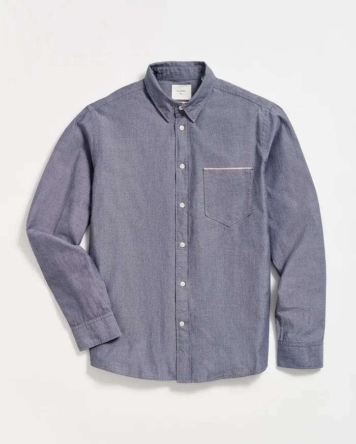 Men Msl 1Pocket Shirt Blue Billy Reid Shirting