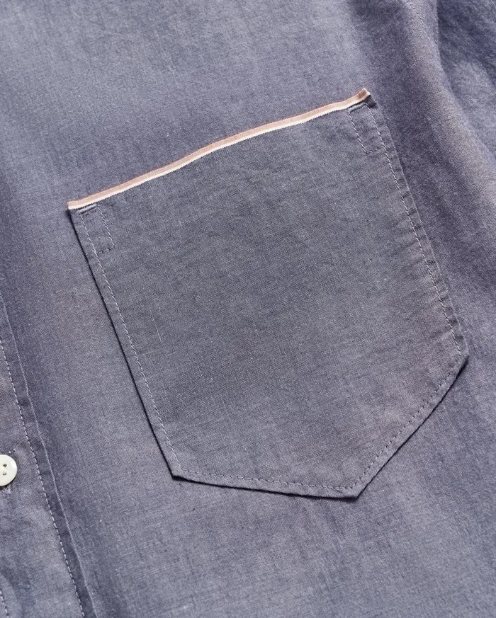 Men Msl 1Pocket Shirt Blue Billy Reid Shirting