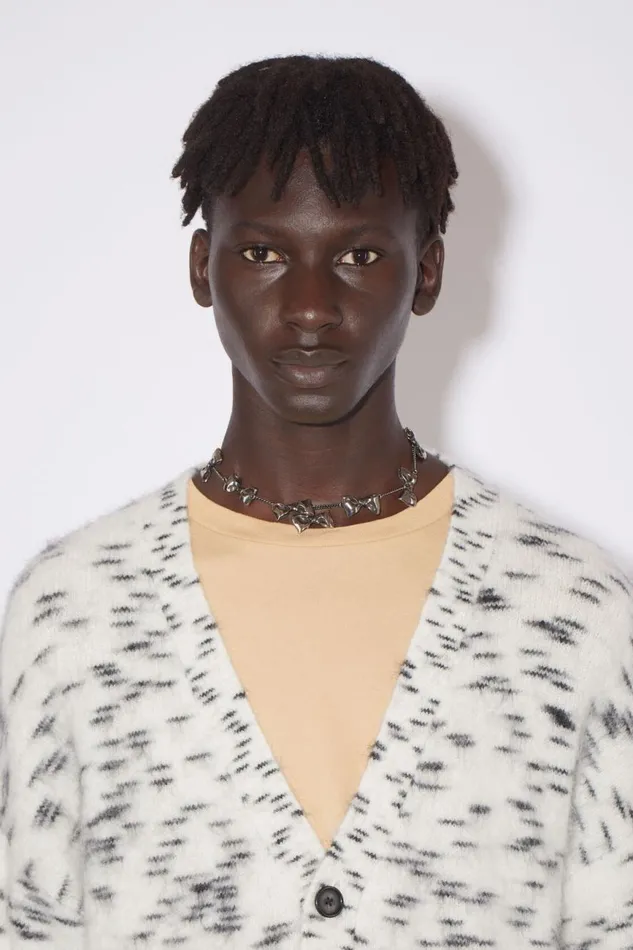 Men Multi Bow Necklace Antique Silver Acne Studios Jewellery