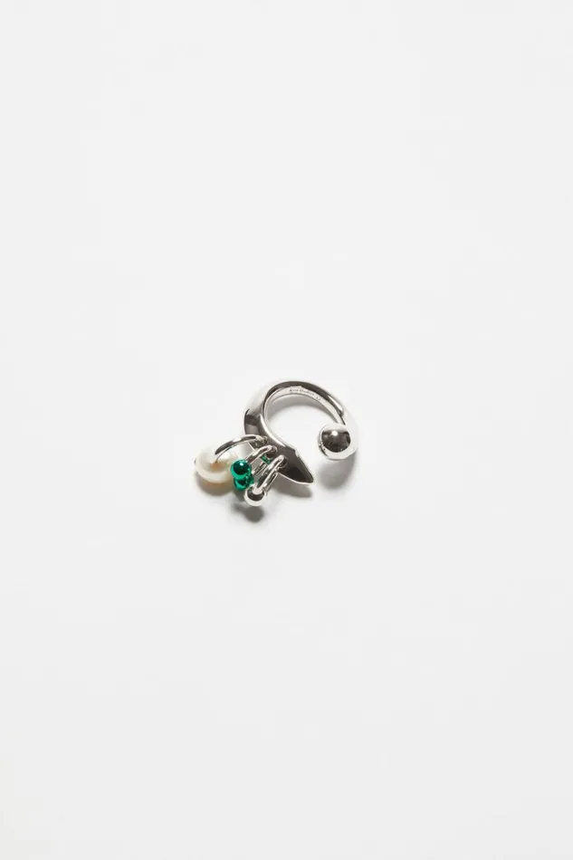Men Multi Charm Ring Silvergreen Acne Studios Jewellery