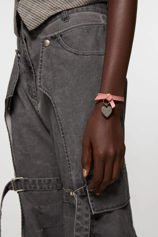 Men Musubi Charm Bracelet Salmon Pink Acne Studios Jewellery