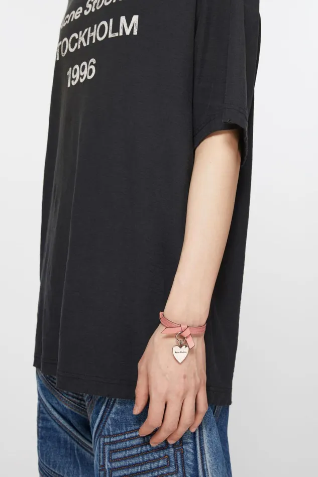 Men Musubi Charm Bracelet Salmon Pink Acne Studios Jewellery