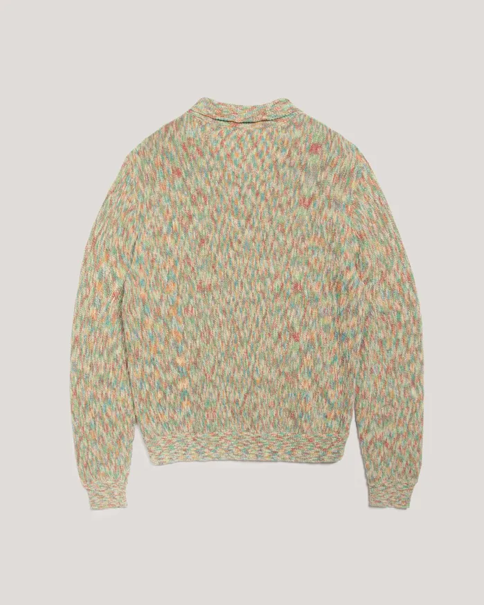 Men Rat Pack Cardigan Multi YMC Knitwear