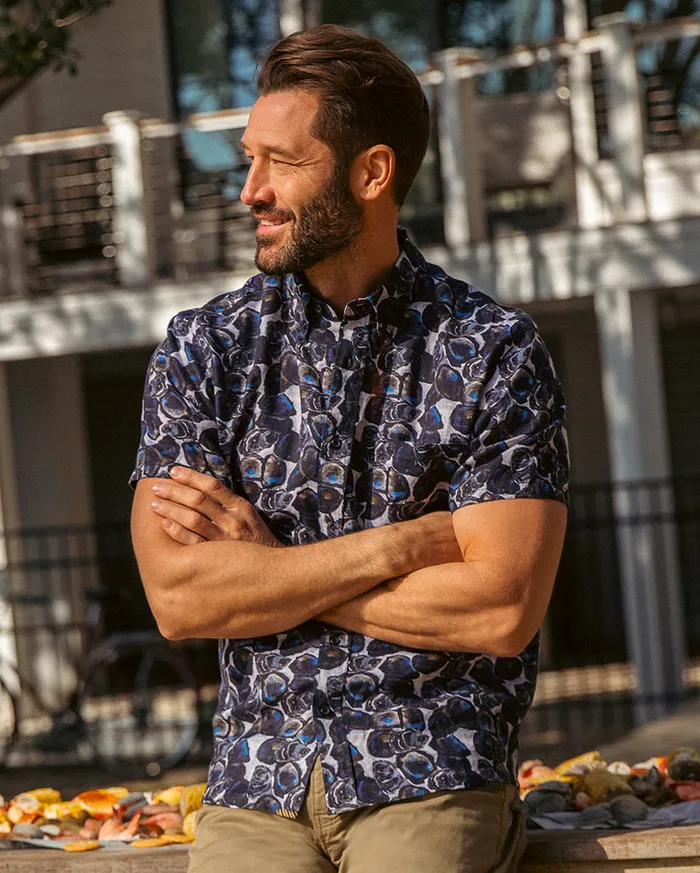 Men SS Tuscumbia Shirt Bd Dark Oyster Billy Reid Shirting
