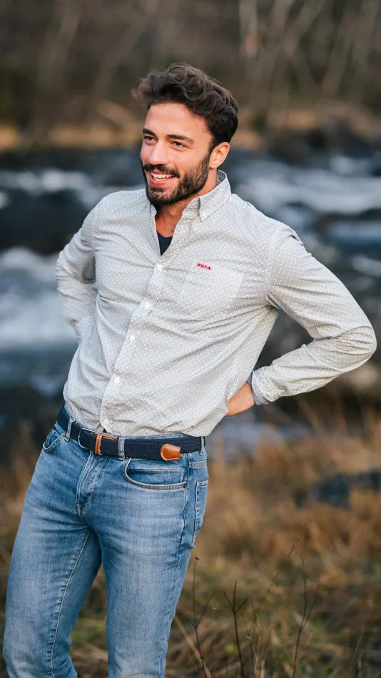 Men Shirts NZA New Zealand Auckland Light Gray Shirt With Polka Dot Print 8211 Off White Men Shirts NZA New Zealand Auckland Light Gray Shirt With Polka Dot Print 8211 Off White