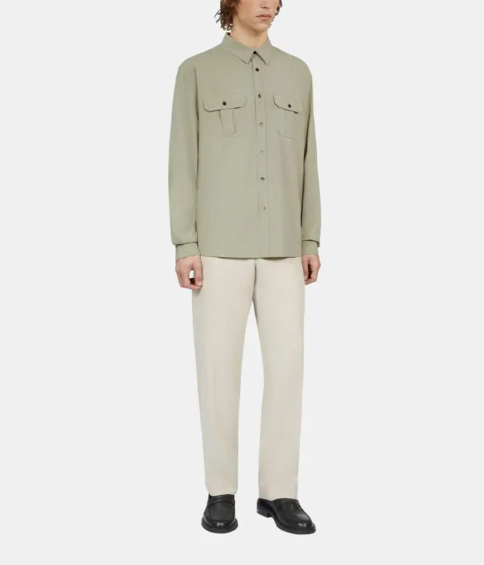 Men Shirts THE KOOPLES Light Green Shirt Men Shirts THE KOOPLES Light Green Shirt