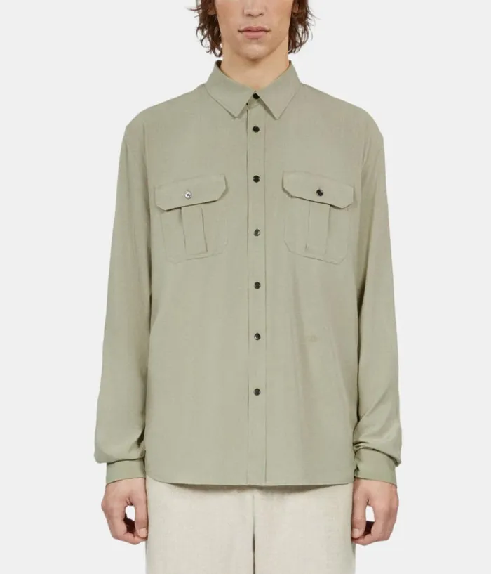 Men Shirts THE KOOPLES Light Green Shirt Men Shirts THE KOOPLES Light Green Shirt
