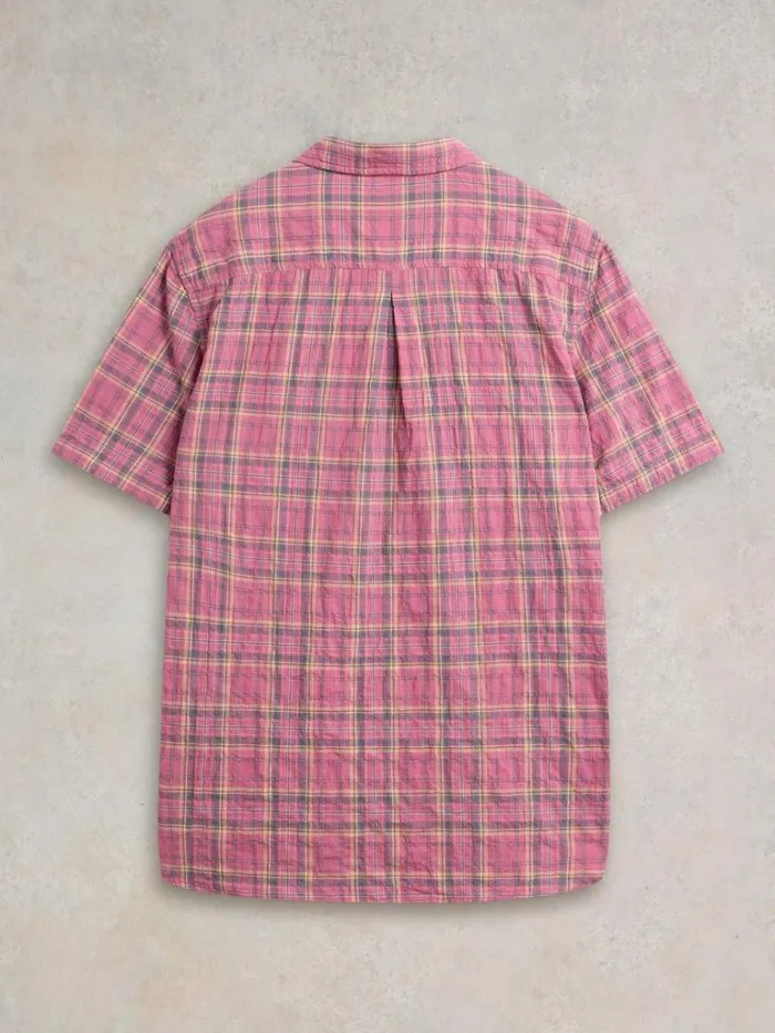 Men SHIRTS White Stuff Madras Check SS Shirt Pink Multi Men SHIRTS White Stuff Madras Check SS Shirt Pink Multi
