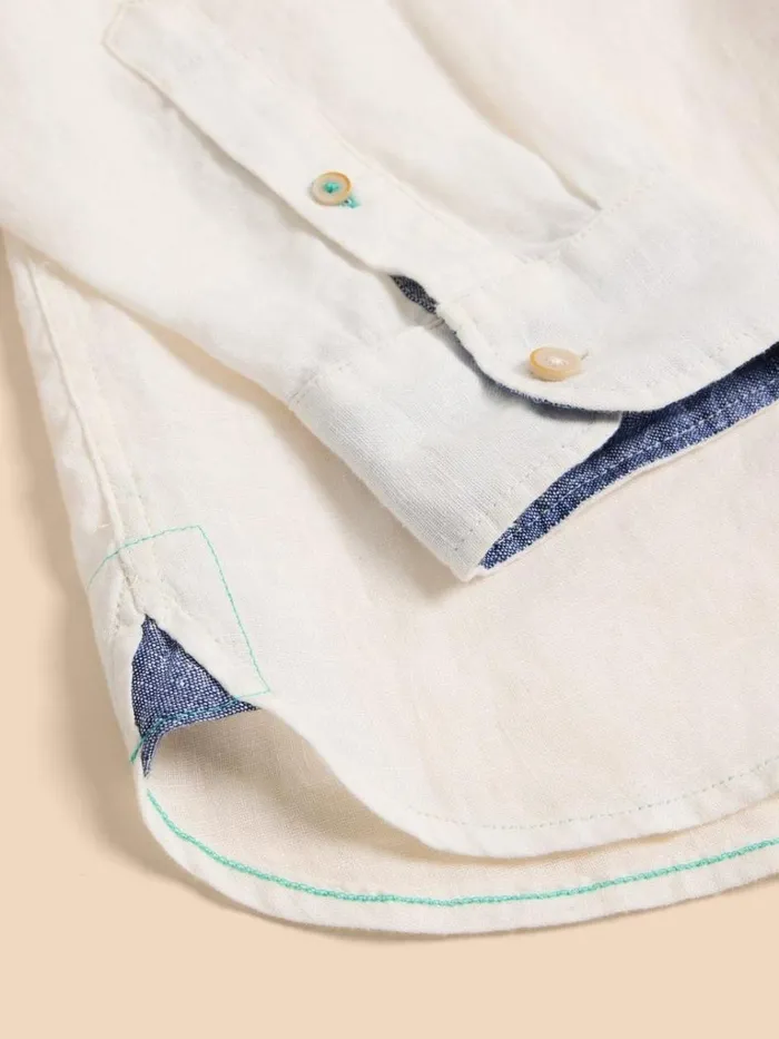 Men SHIRTS White Stuff Pembroke LS Linen Shirt Brilliant White Men SHIRTS White Stuff Pembroke LS Linen Shirt Brilliant White