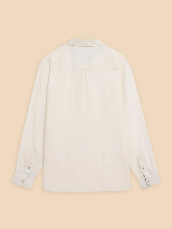 Men SHIRTS White Stuff Pembroke LS Linen Shirt Brilliant White Men SHIRTS White Stuff Pembroke LS Linen Shirt Brilliant White