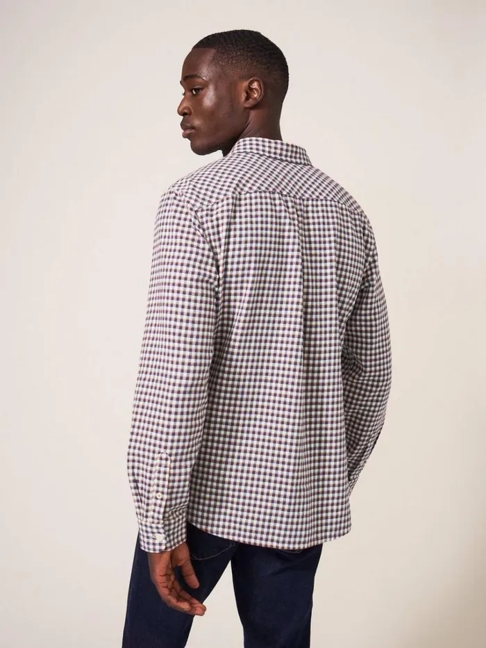 Men SHIRTS White Stuff Westlake Gingham Shirt Red Multi
