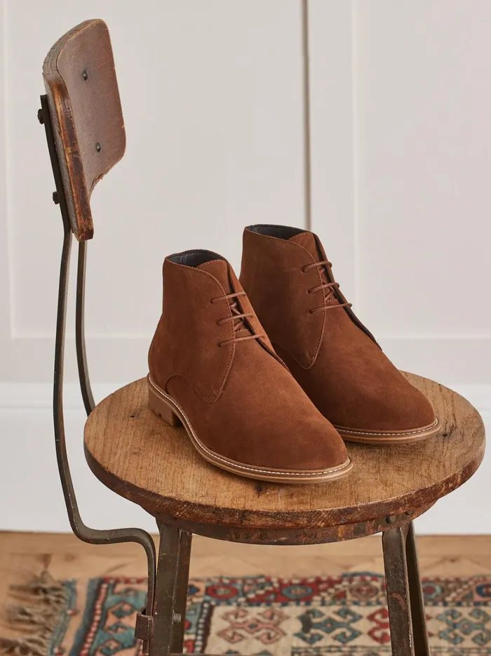 Men Shoes Cyrillus High LaceUp Derby Shoes Marron