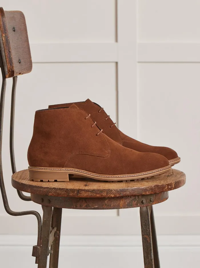 Men Shoes Cyrillus High LaceUp Derby Shoes Marron