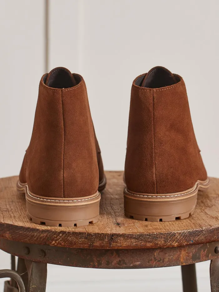 Men Shoes Cyrillus High LaceUp Derby Shoes Marron